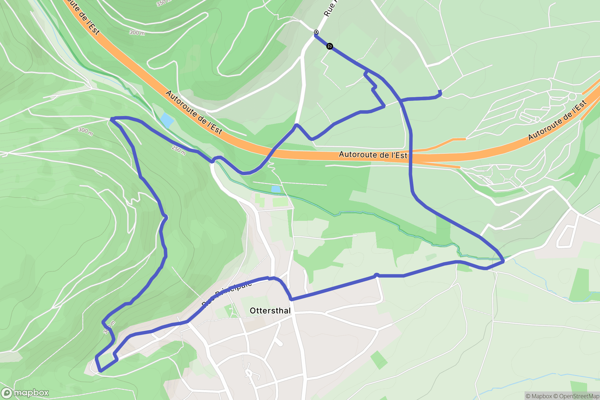 Eckartswiller : carte du parcours de randonnée - France