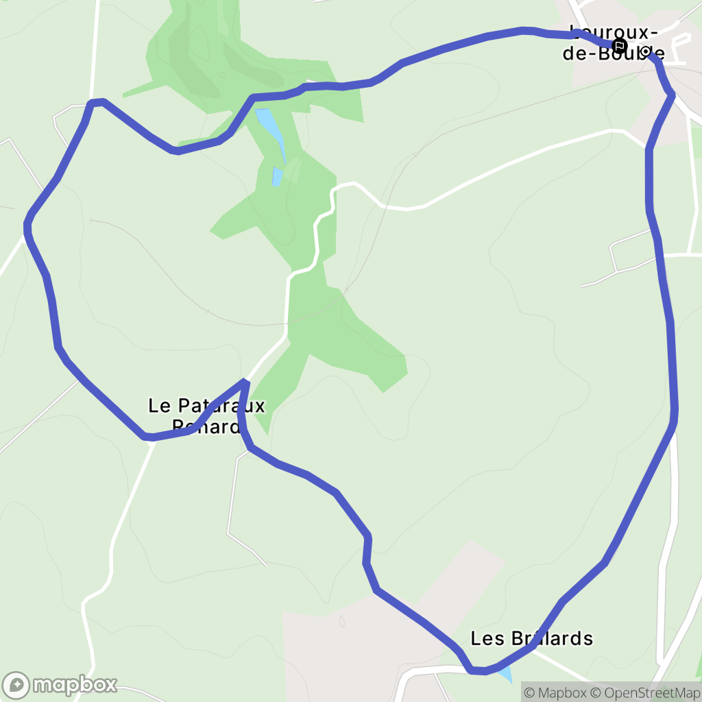 Louroux-de-Bouble : carte du parcours de randonnée - France