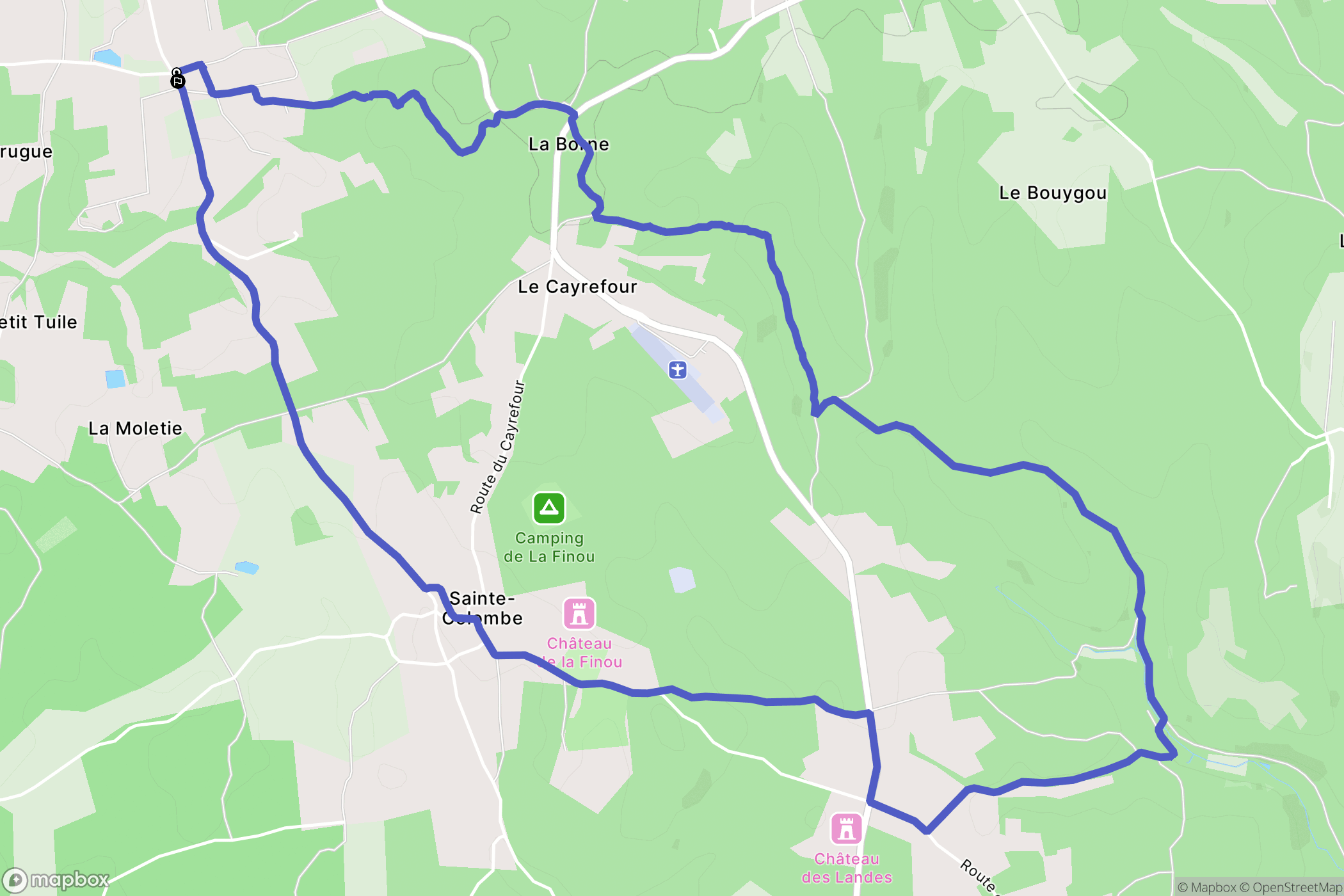Pressignac-Vicq : carte du parcours de randonnée - France