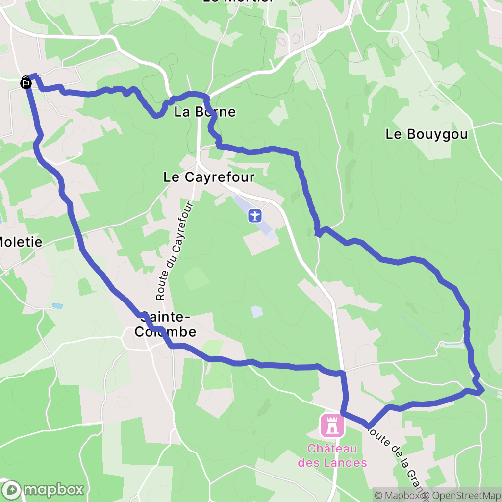 Pressignac-Vicq : carte du parcours de randonnée - France