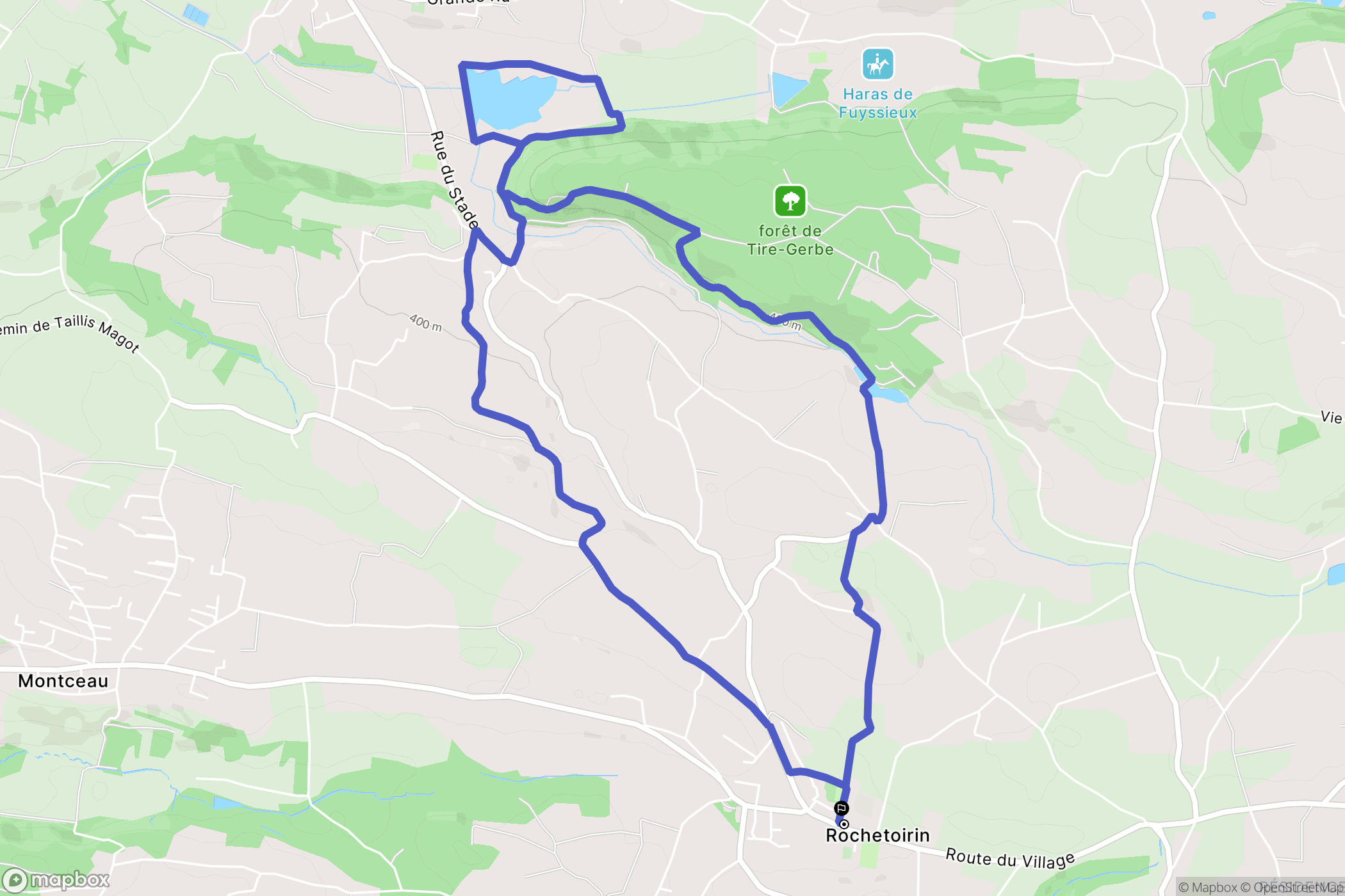Rochetoirin : carte du parcours de randonnée - France