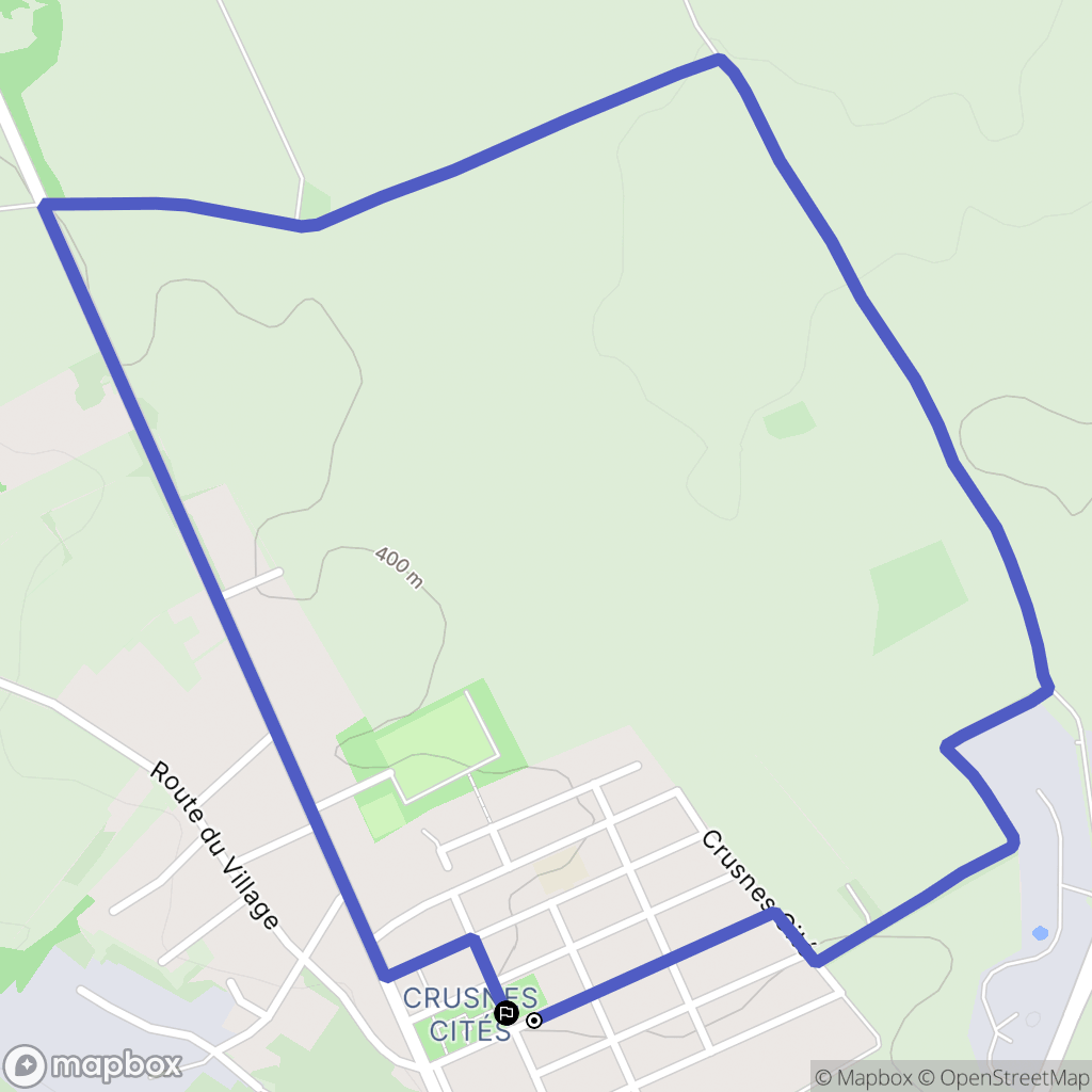 Crusnes : carte du parcours de randonnée - France