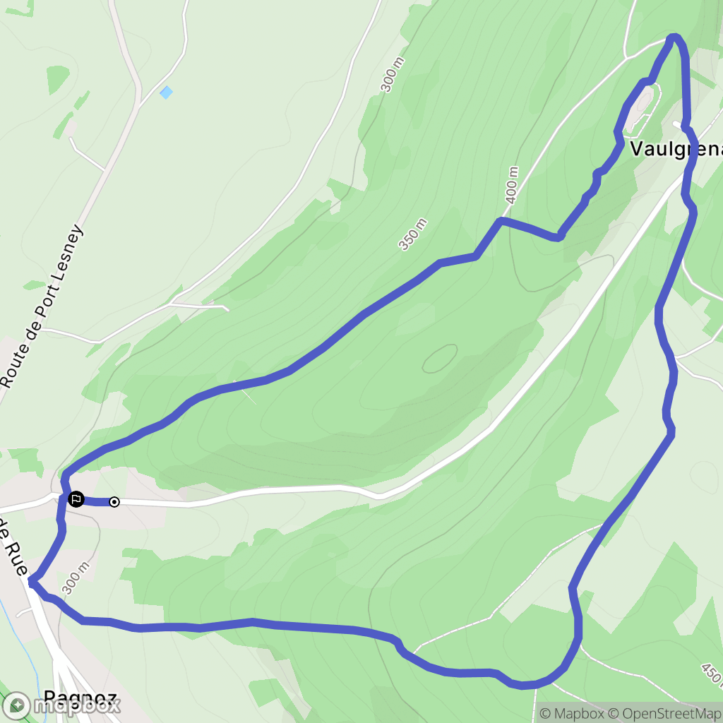 Pagnoz : carte du parcours de randonnée - France