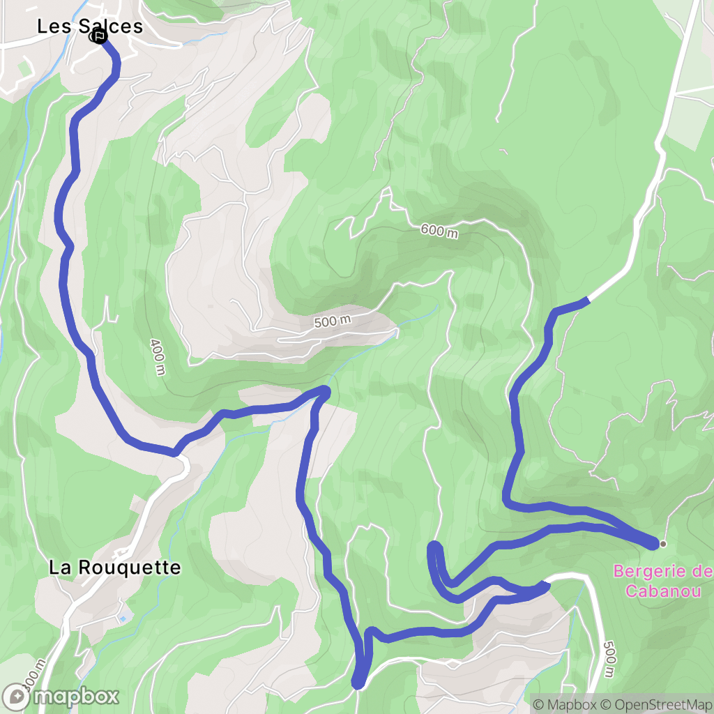 Saint-Privat : carte du parcours de randonnée - France