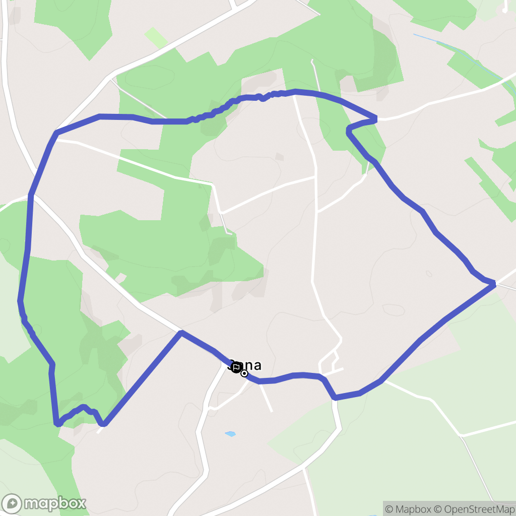 Sana : carte du parcours de randonnée - France