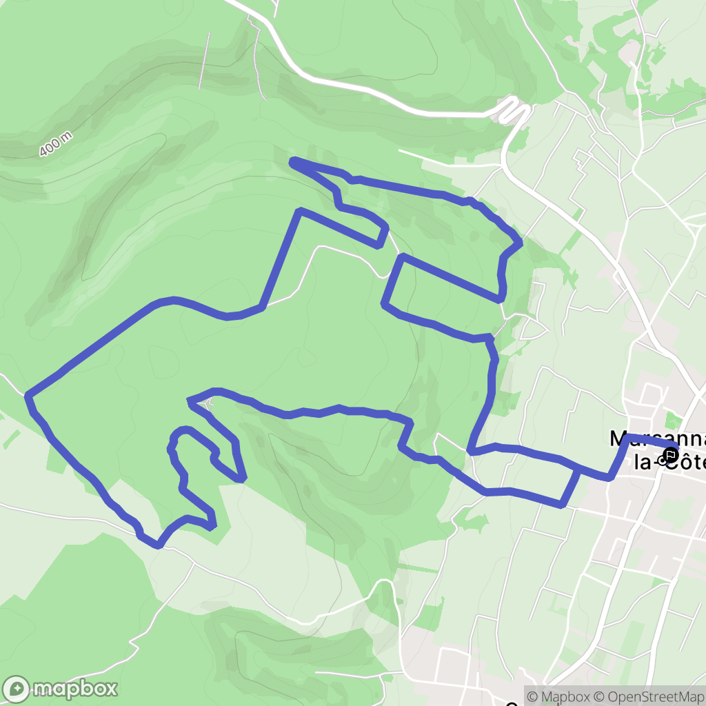 Marsannay-la-Côte : carte du parcours de randonnée - France