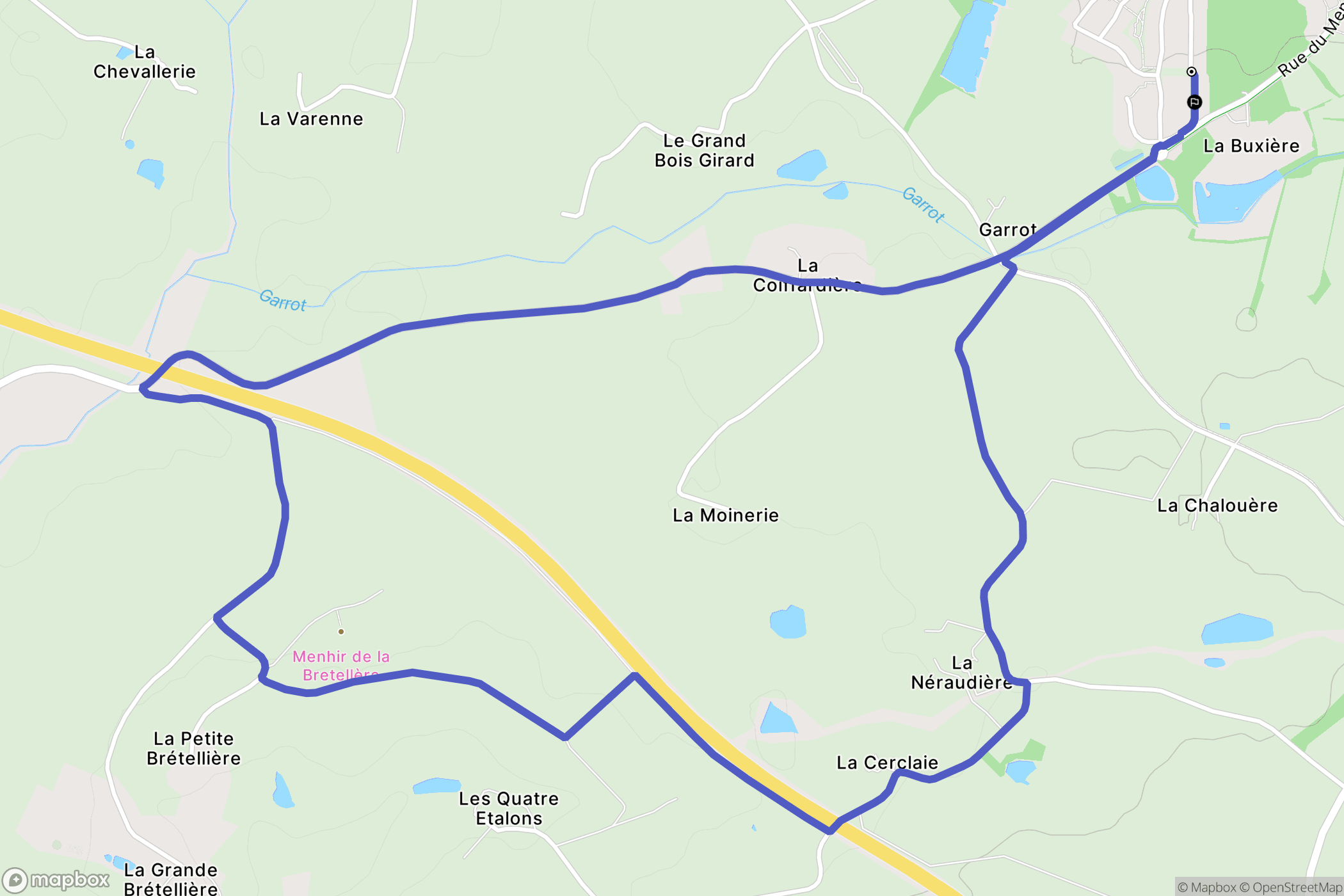 Sèvremoine : carte du parcours de randonnée - France