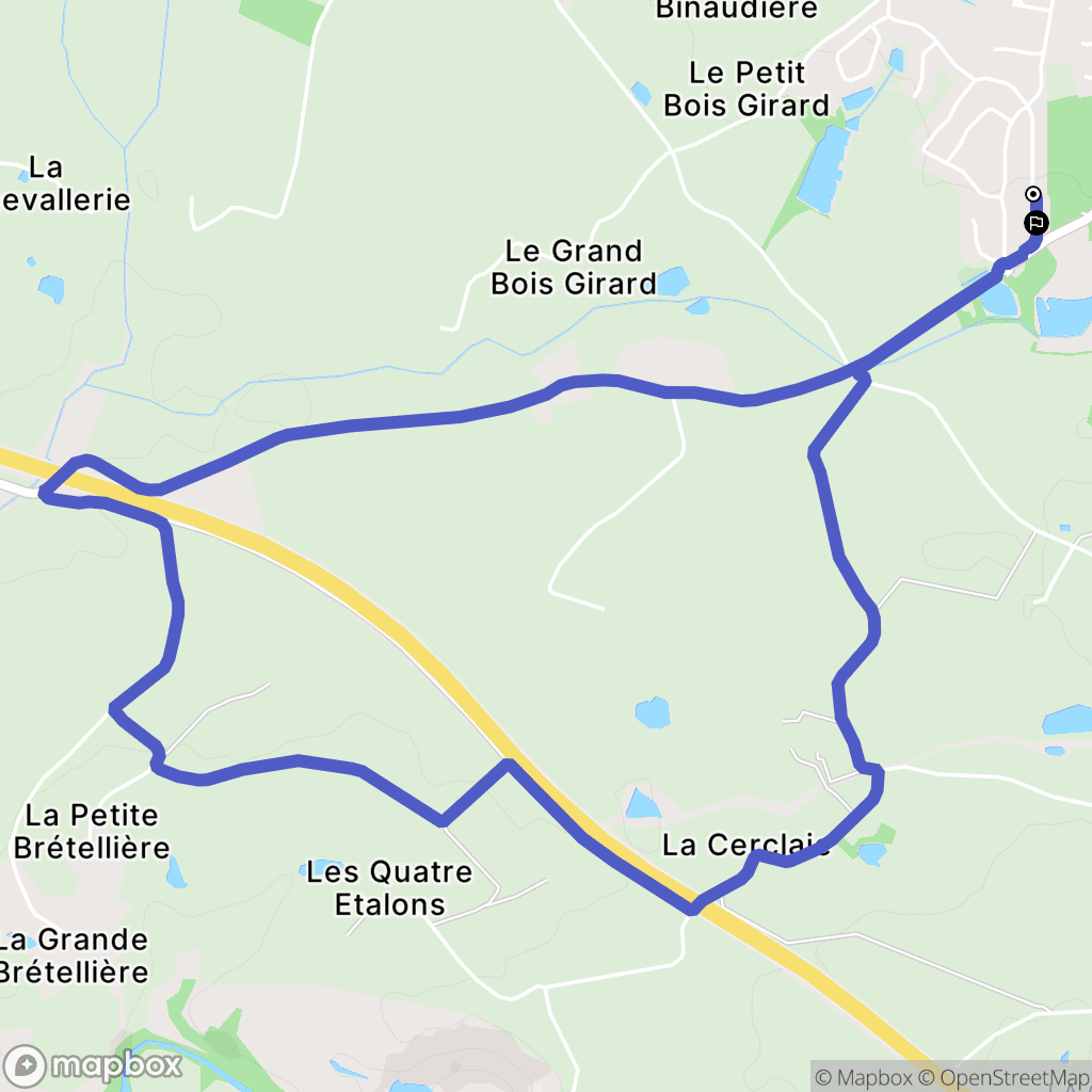 Sèvremoine : carte du parcours de randonnée - France