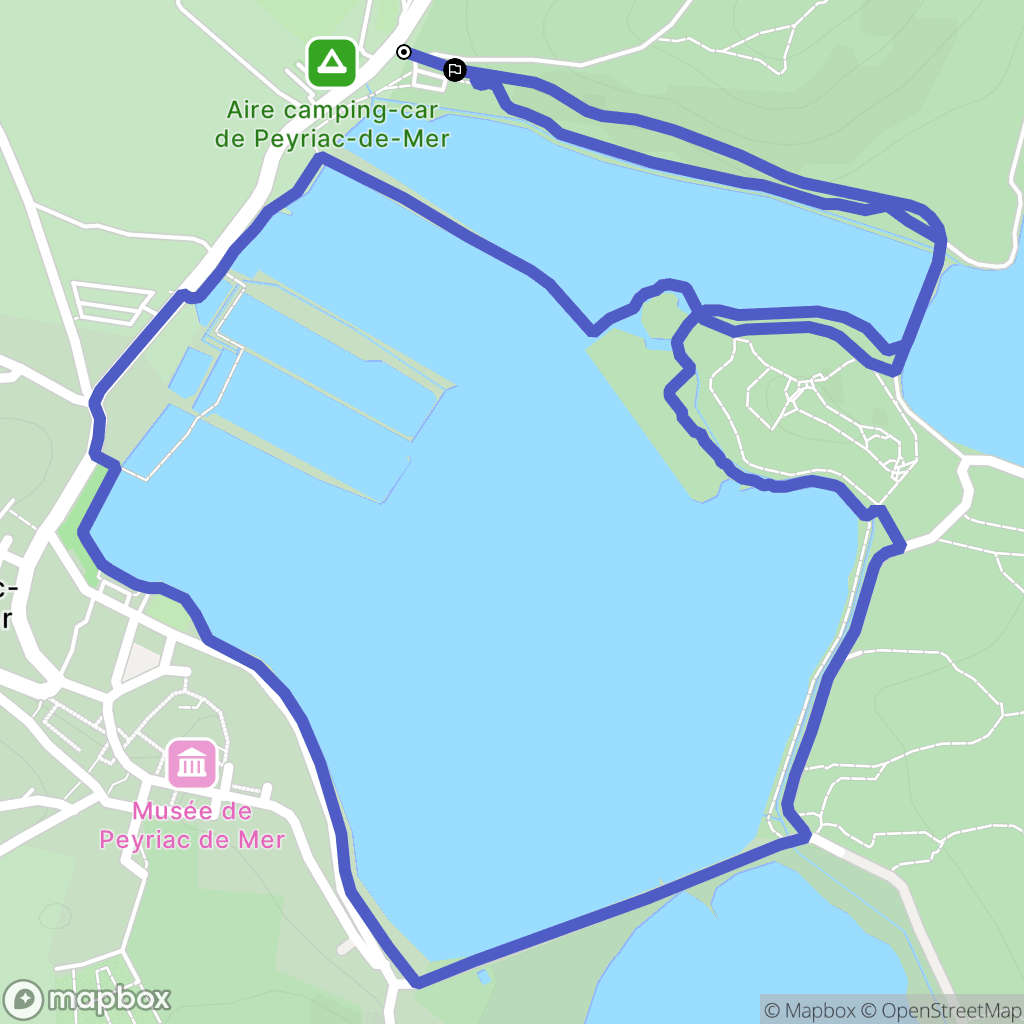 Peyriac-de-Mer : carte du parcours de randonnée - France