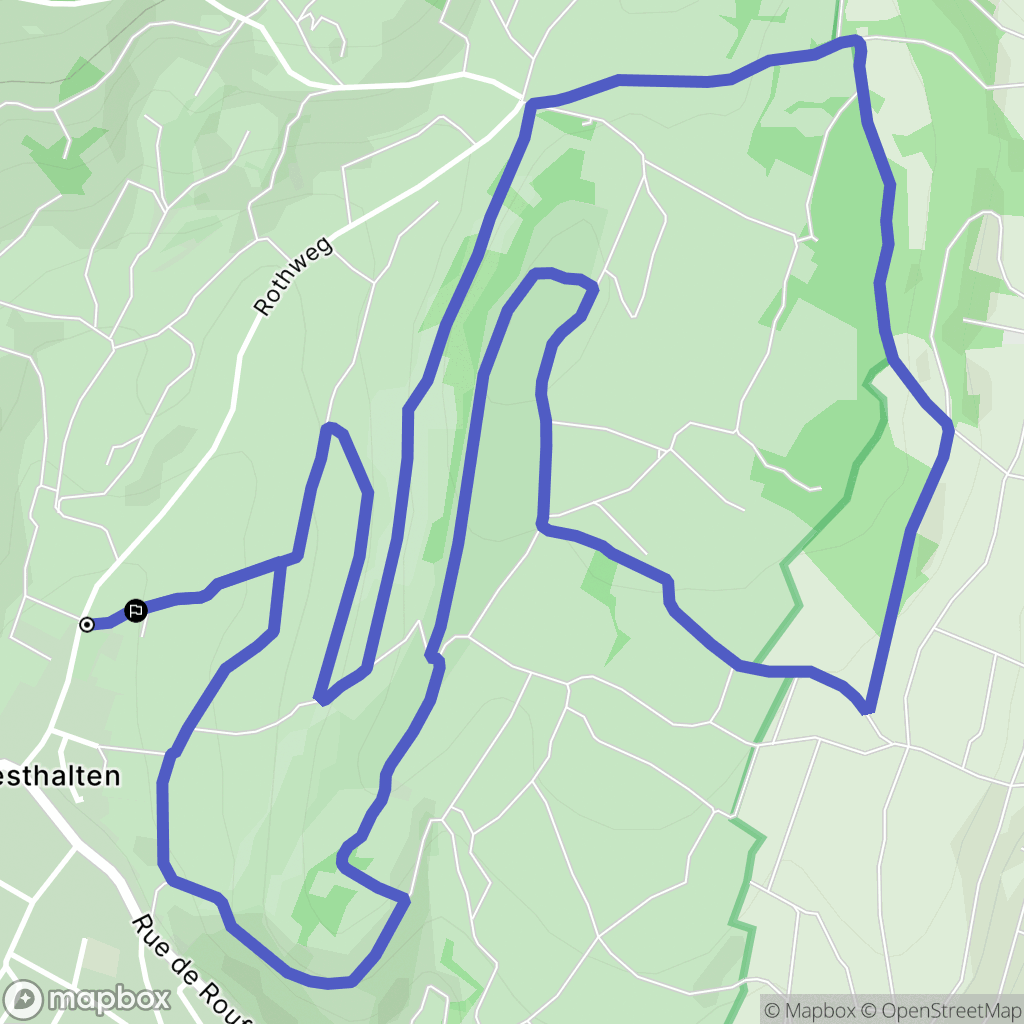 Westhalten : carte du parcours de randonnée - France