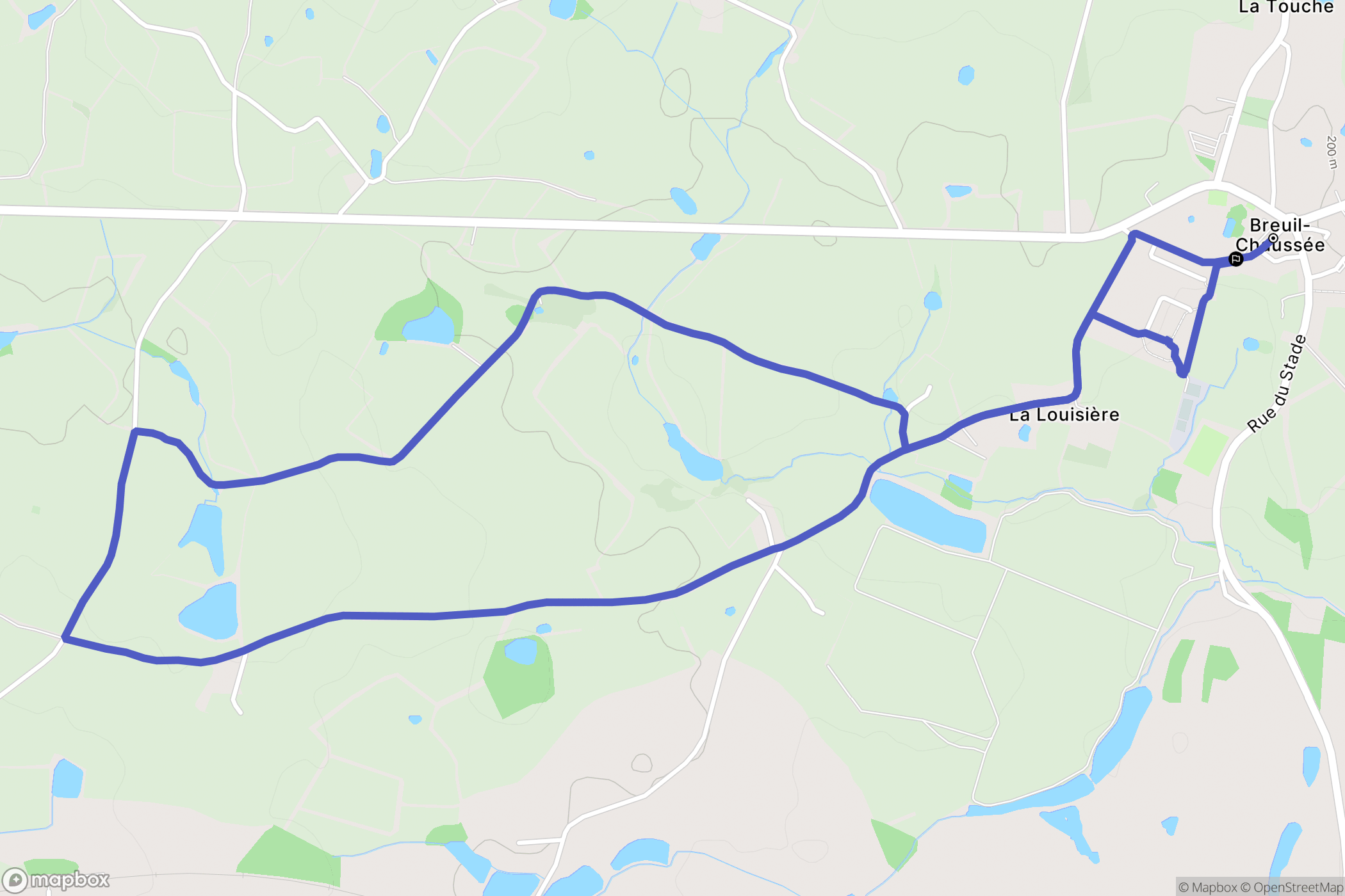 Bressuire : carte du parcours de randonnée - France