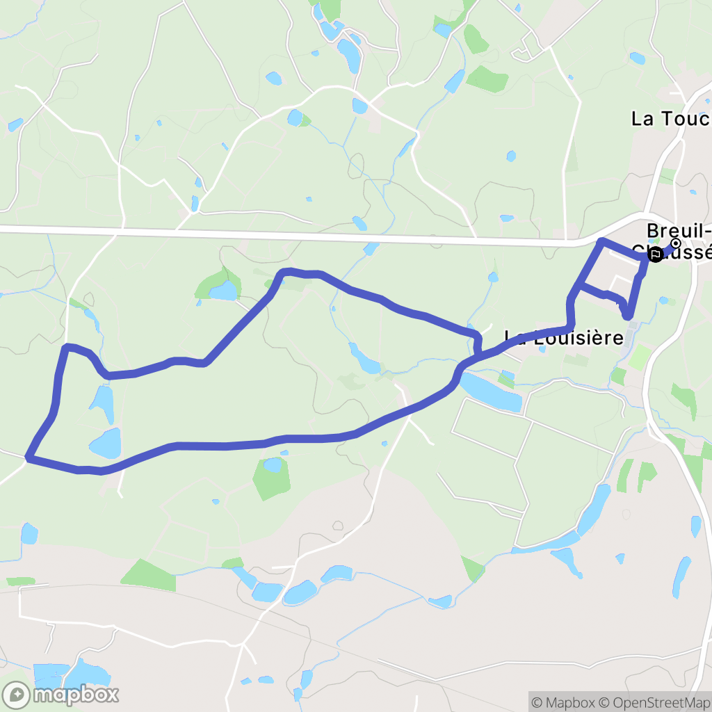 Bressuire : carte du parcours de randonnée - France
