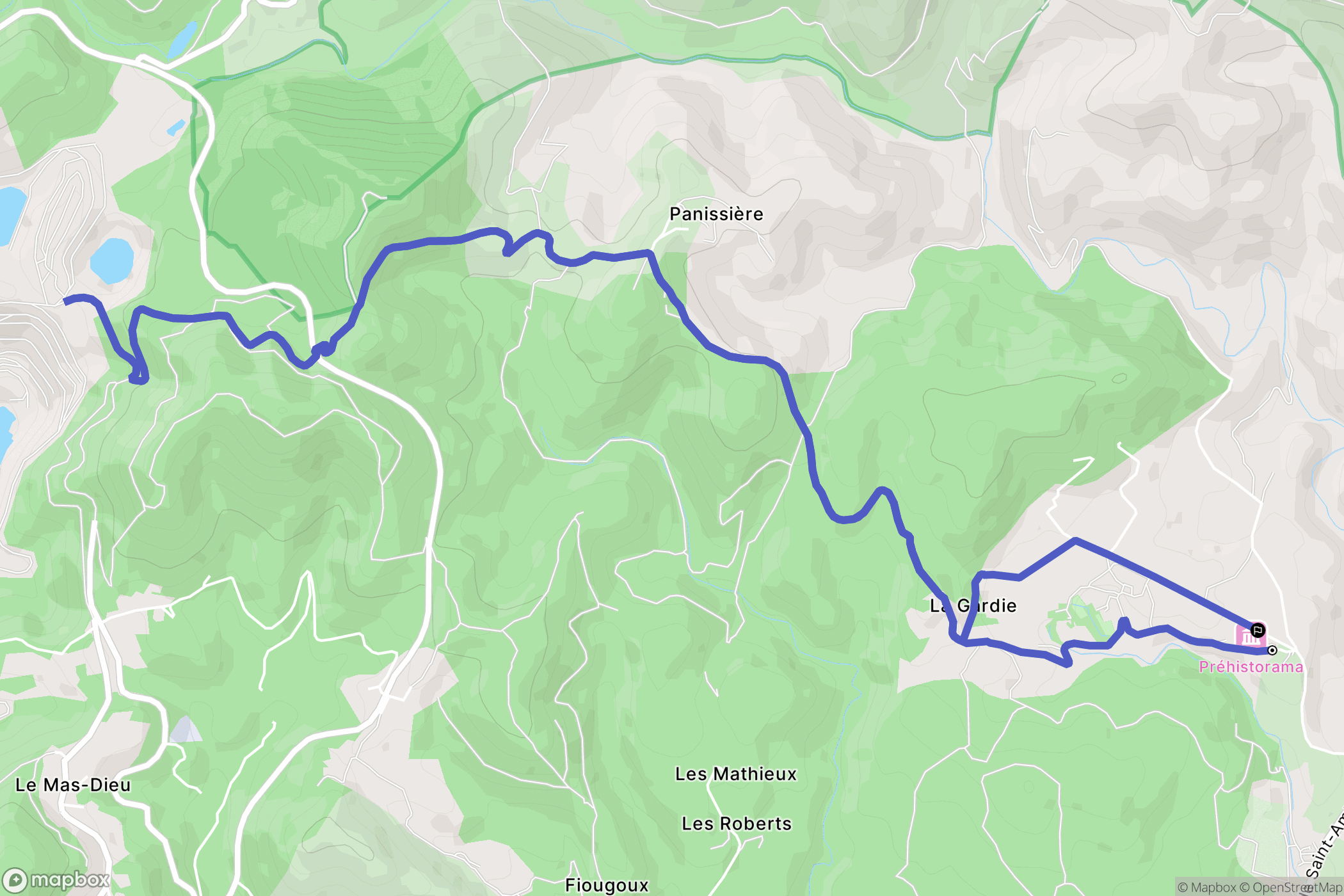 Rousson : carte du parcours de randonnée - France