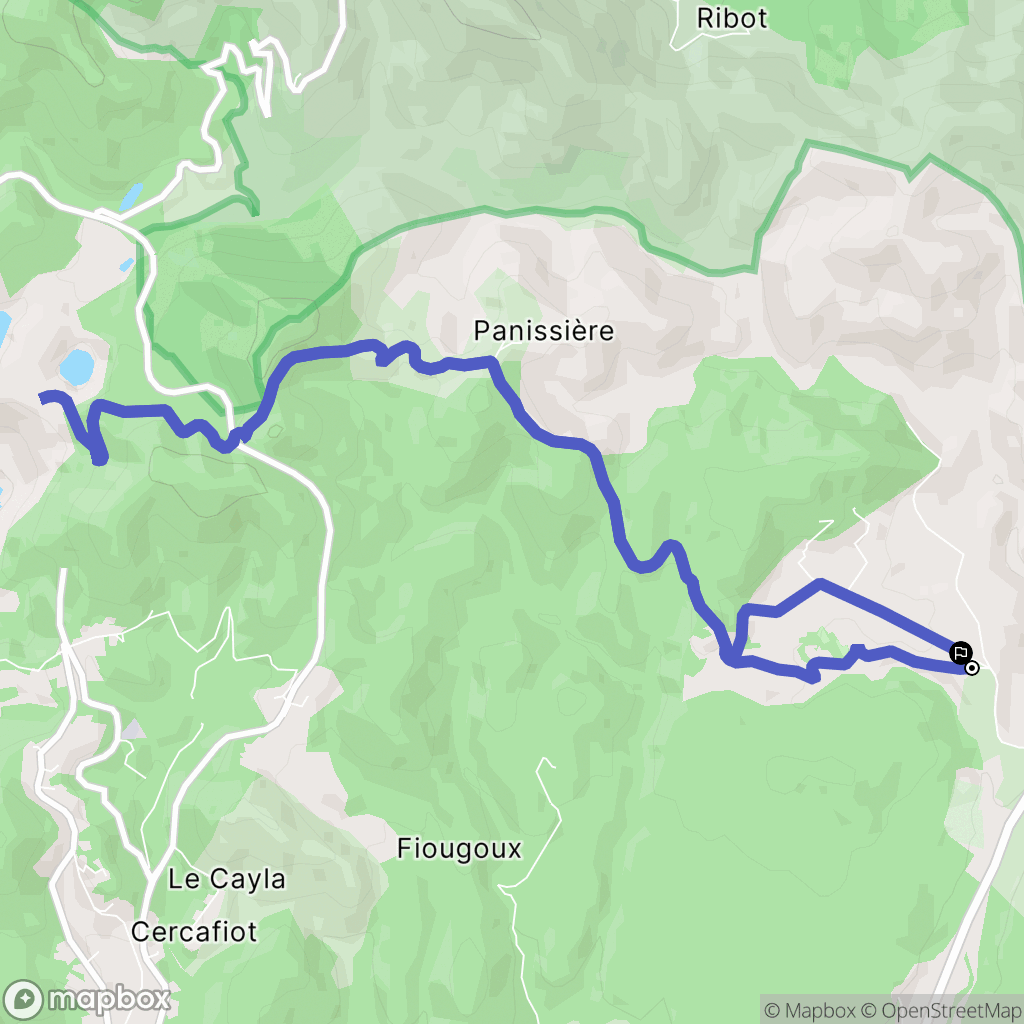 Rousson : carte du parcours de randonnée - France