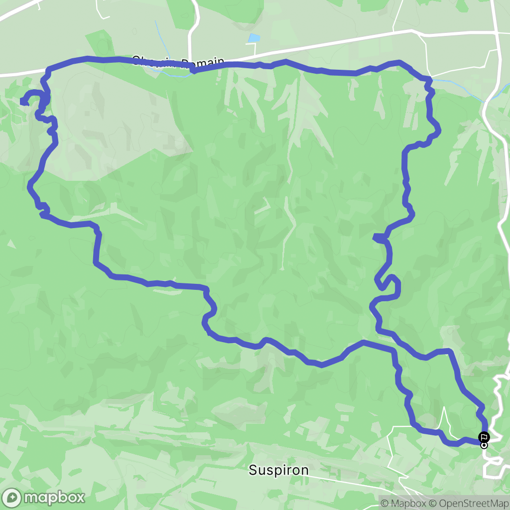 Les Baux-de-Provence : carte du parcours de randonnée - France