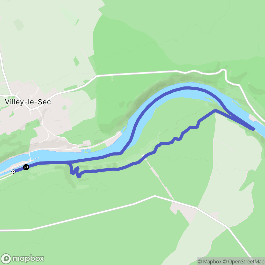 Villey-le-Sec : carte du parcours de randonnée - France