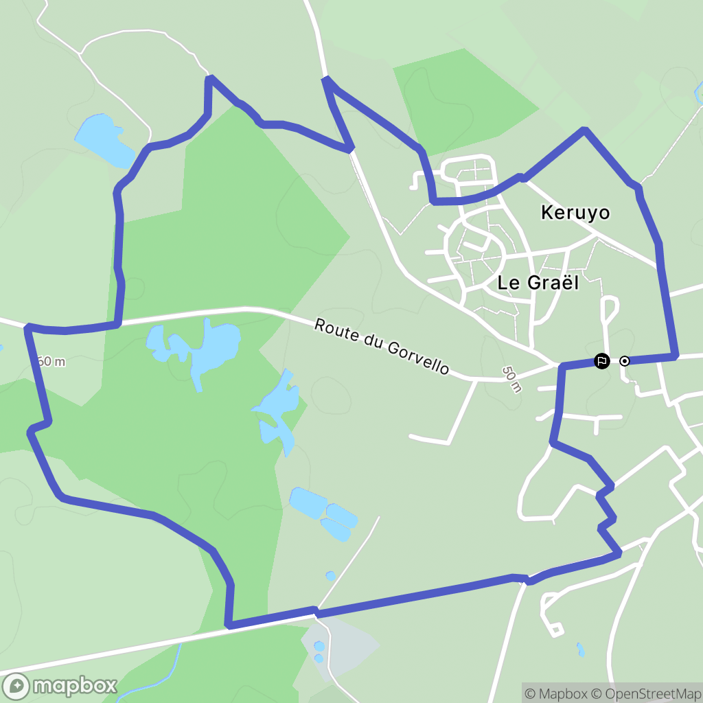 Lauzach : carte du parcours de randonnée - France
