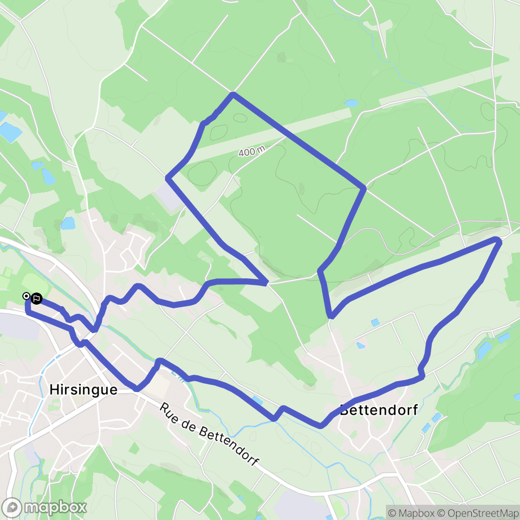 Hirsingue : carte du parcours de randonnée - France