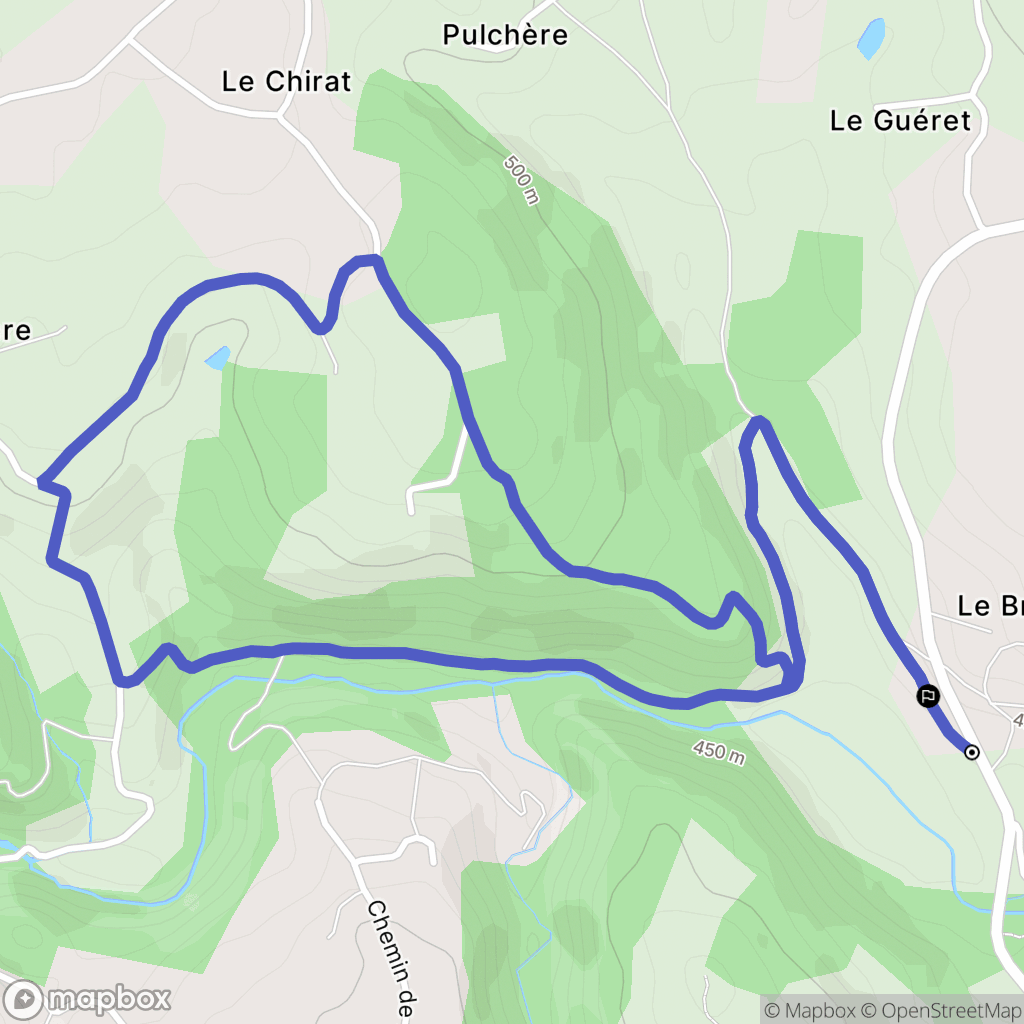 Chazelles-sur-Lyon : carte du parcours de randonnée - France