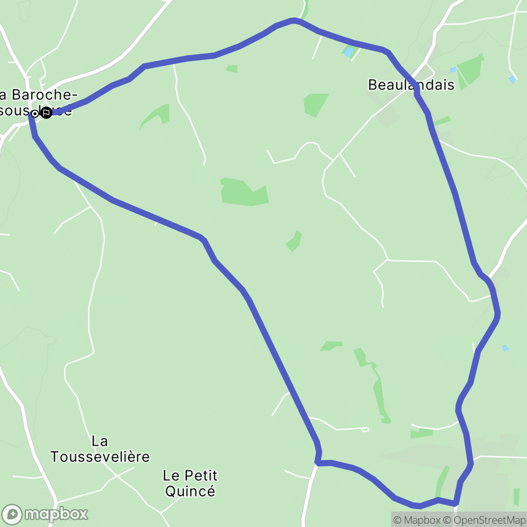Juvigny-Val-d'Andaine : carte du parcours de randonnée - France
