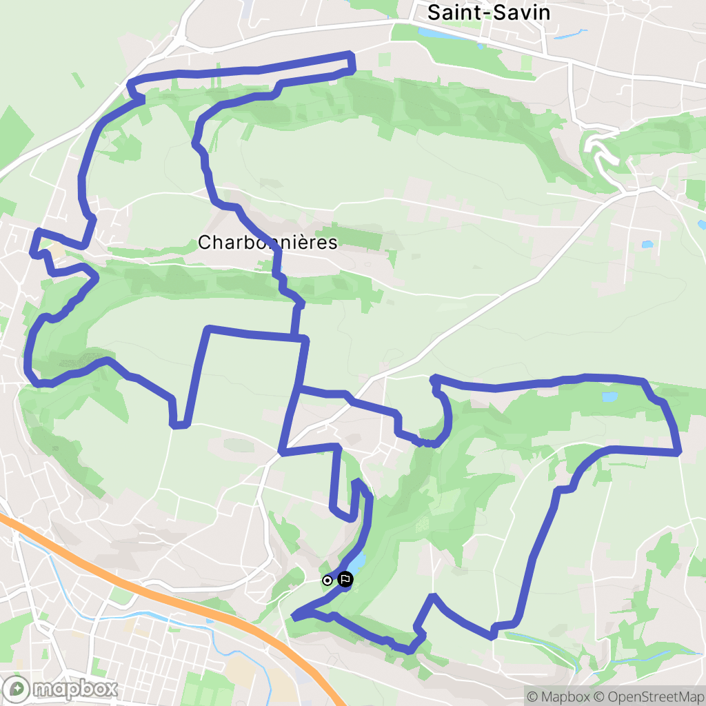 Bourgoin-Jallieu : carte du parcours de randonnée - France