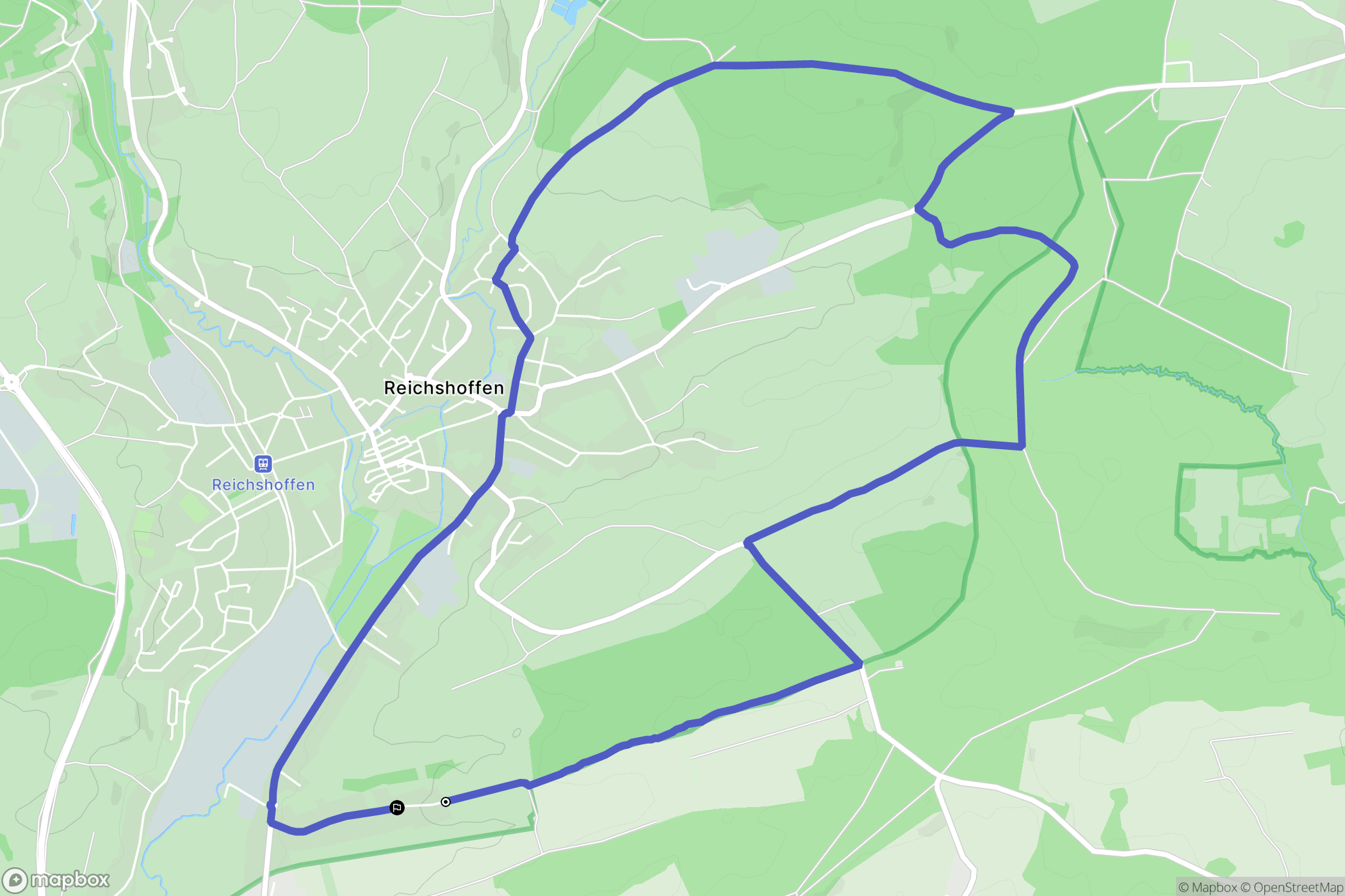 Reichshoffen : carte du parcours de randonnée - France