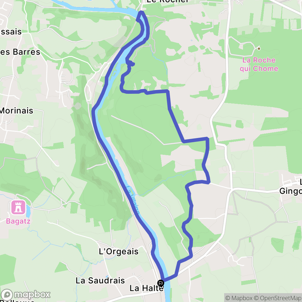 Guichen : carte du parcours de randonnée - France