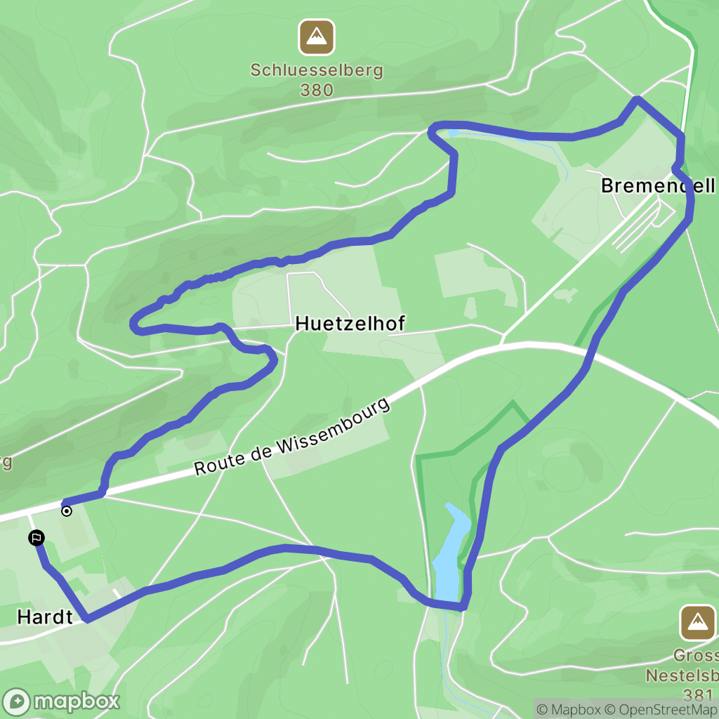 Sturzelbronn : carte du parcours de randonnée - France