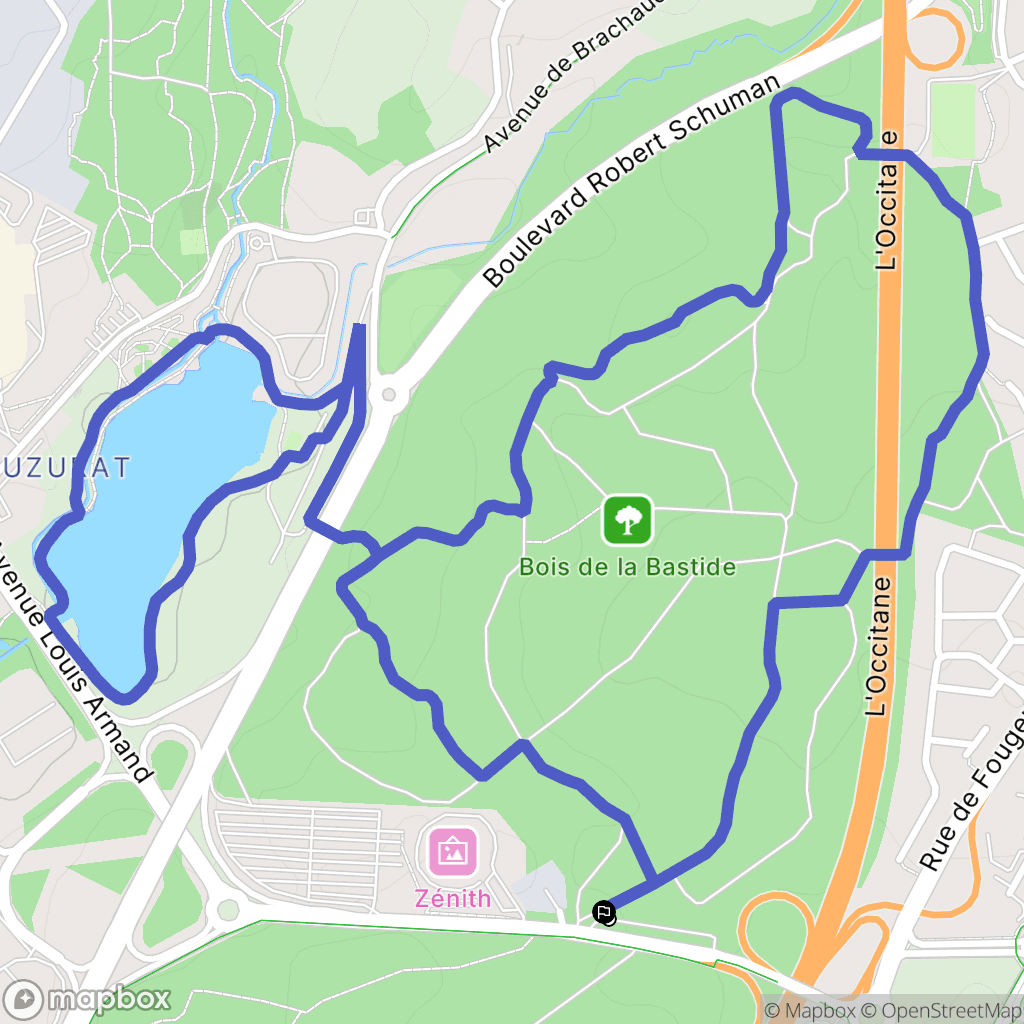 Limoges : carte du parcours de randonnée - France