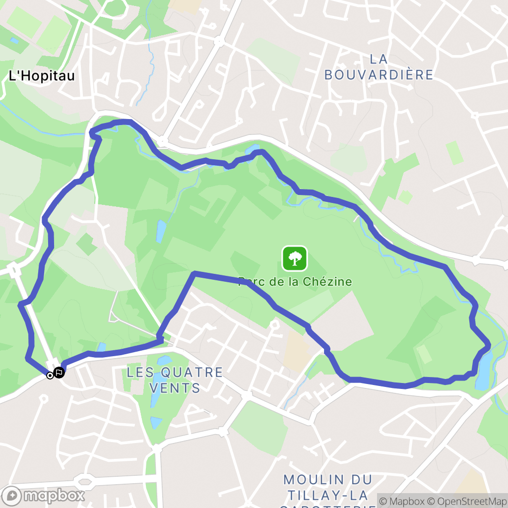 Saint-Herblain : carte du parcours de randonnée - France