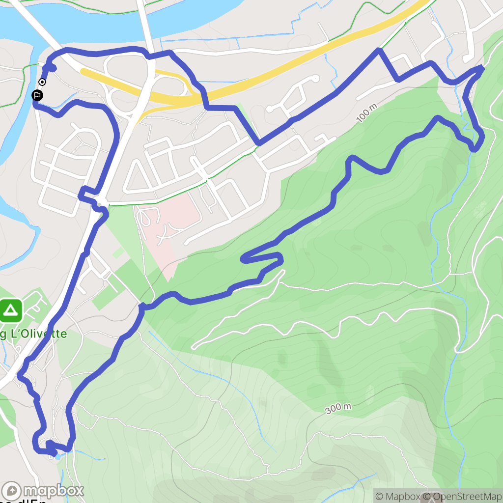 Le Boulou : carte du parcours de randonnée - France