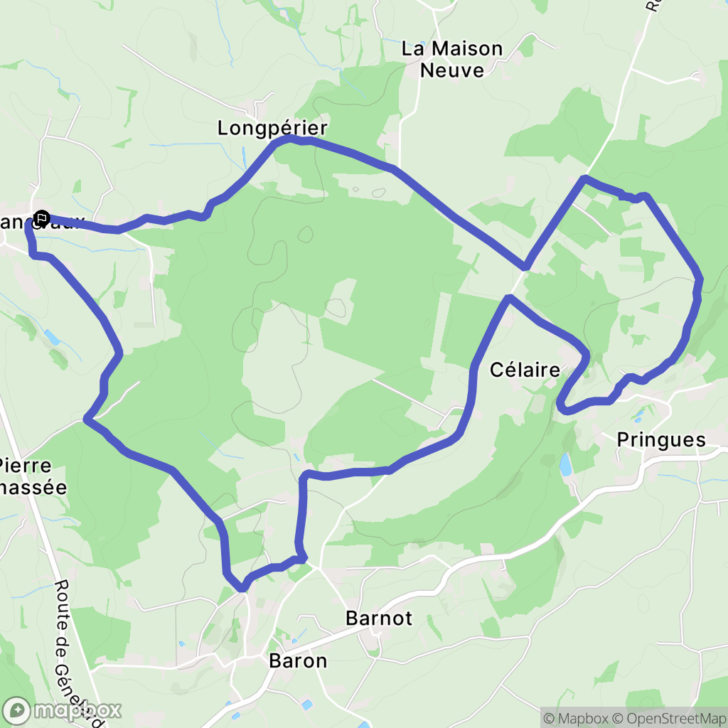 Grandvaux : carte du parcours de randonnée - France