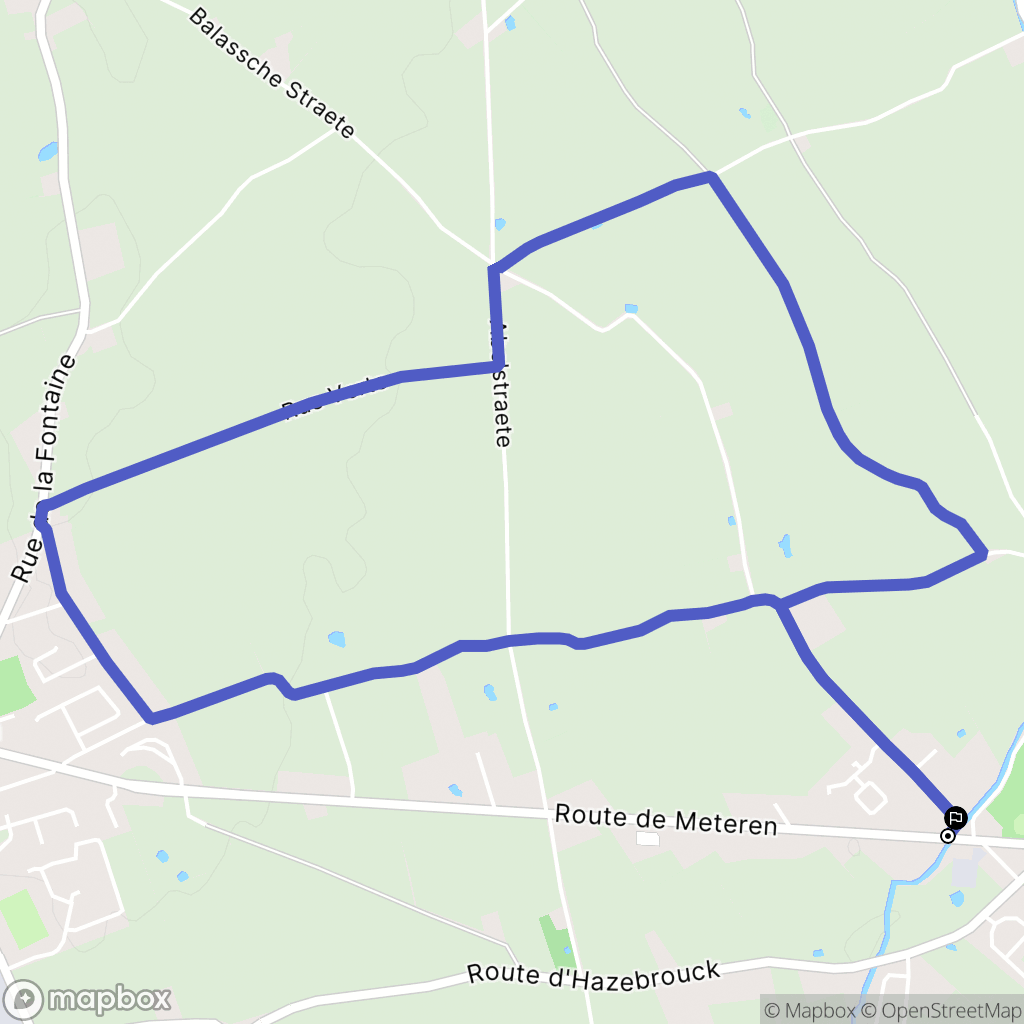 Bailleul : carte du parcours de randonnée - France
