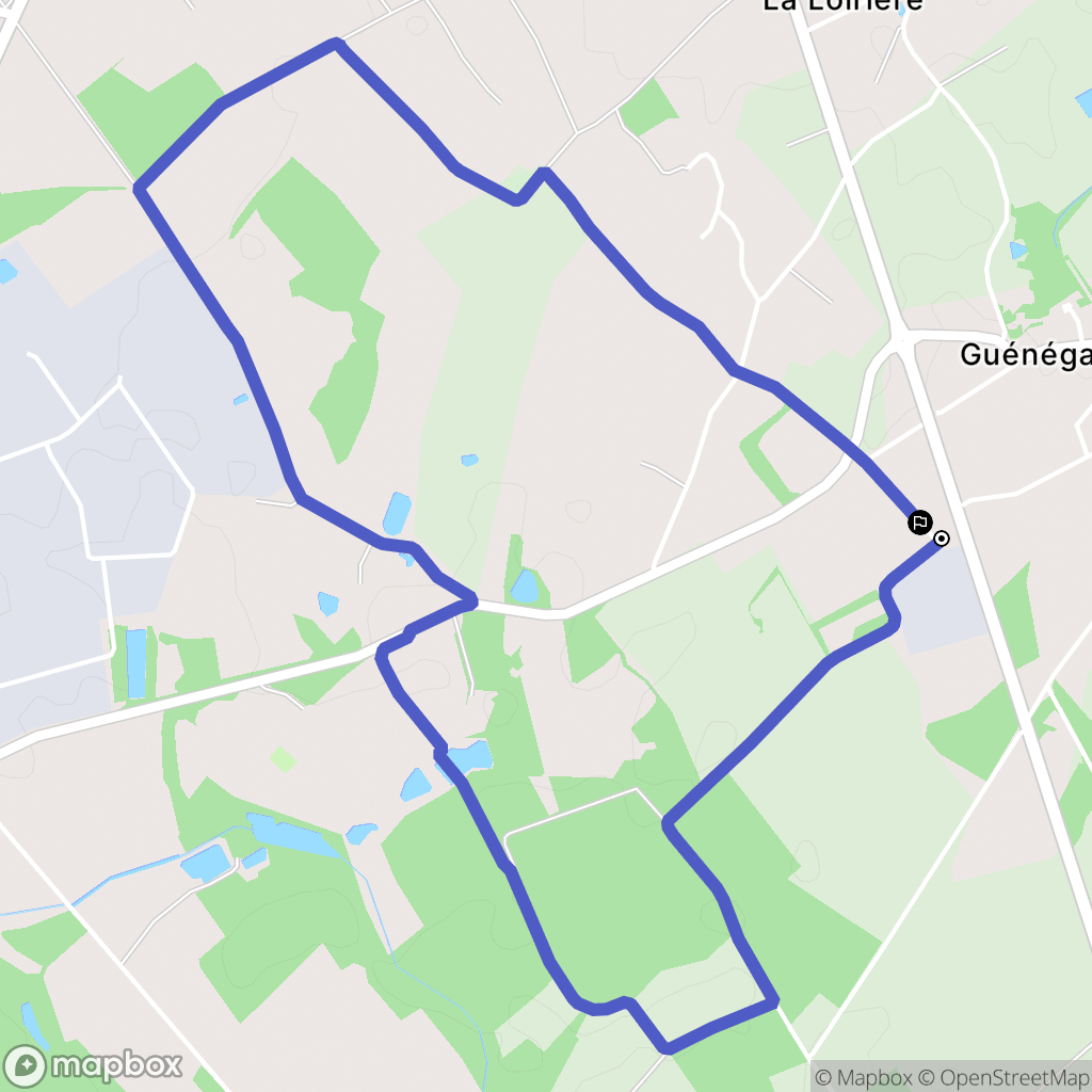 Le Bignon : carte du parcours de randonnée - France