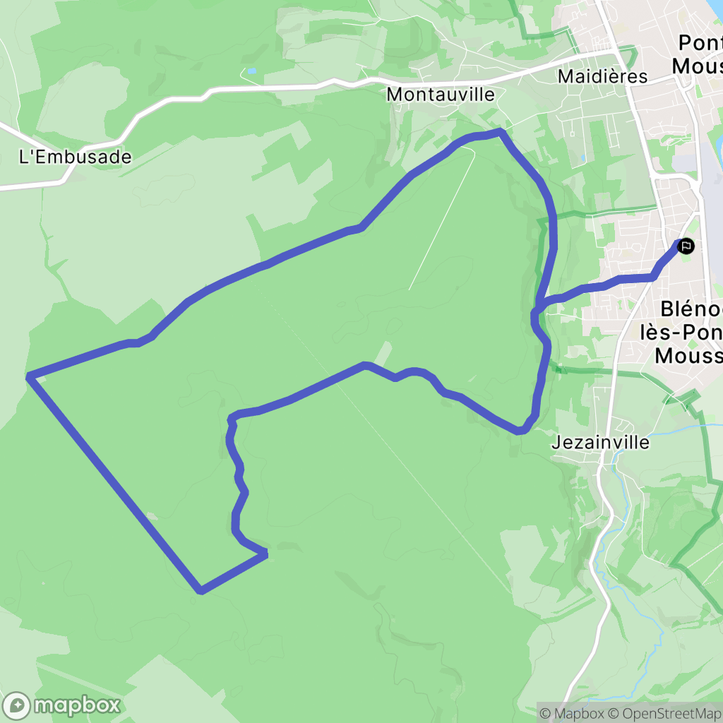 Blénod-lès-Pont-à-Mousson : carte du parcours de randonnée - France