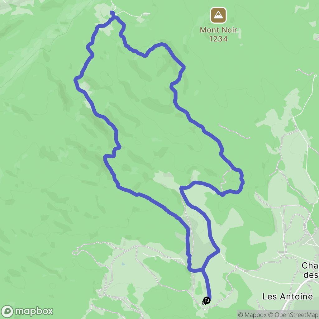 Chapelle-des-Bois : carte du parcours de randonnée - France