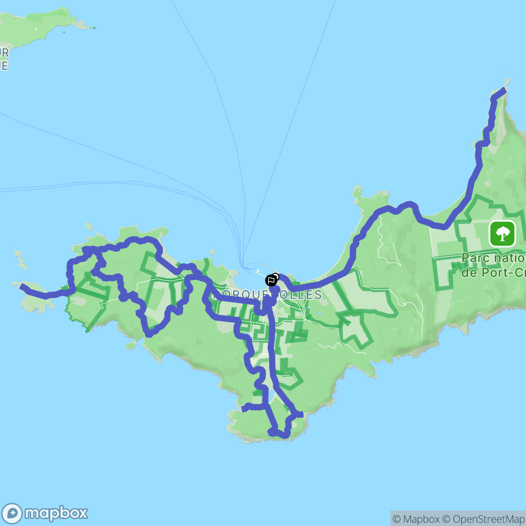 Hyères : carte du parcours de randonnée - France