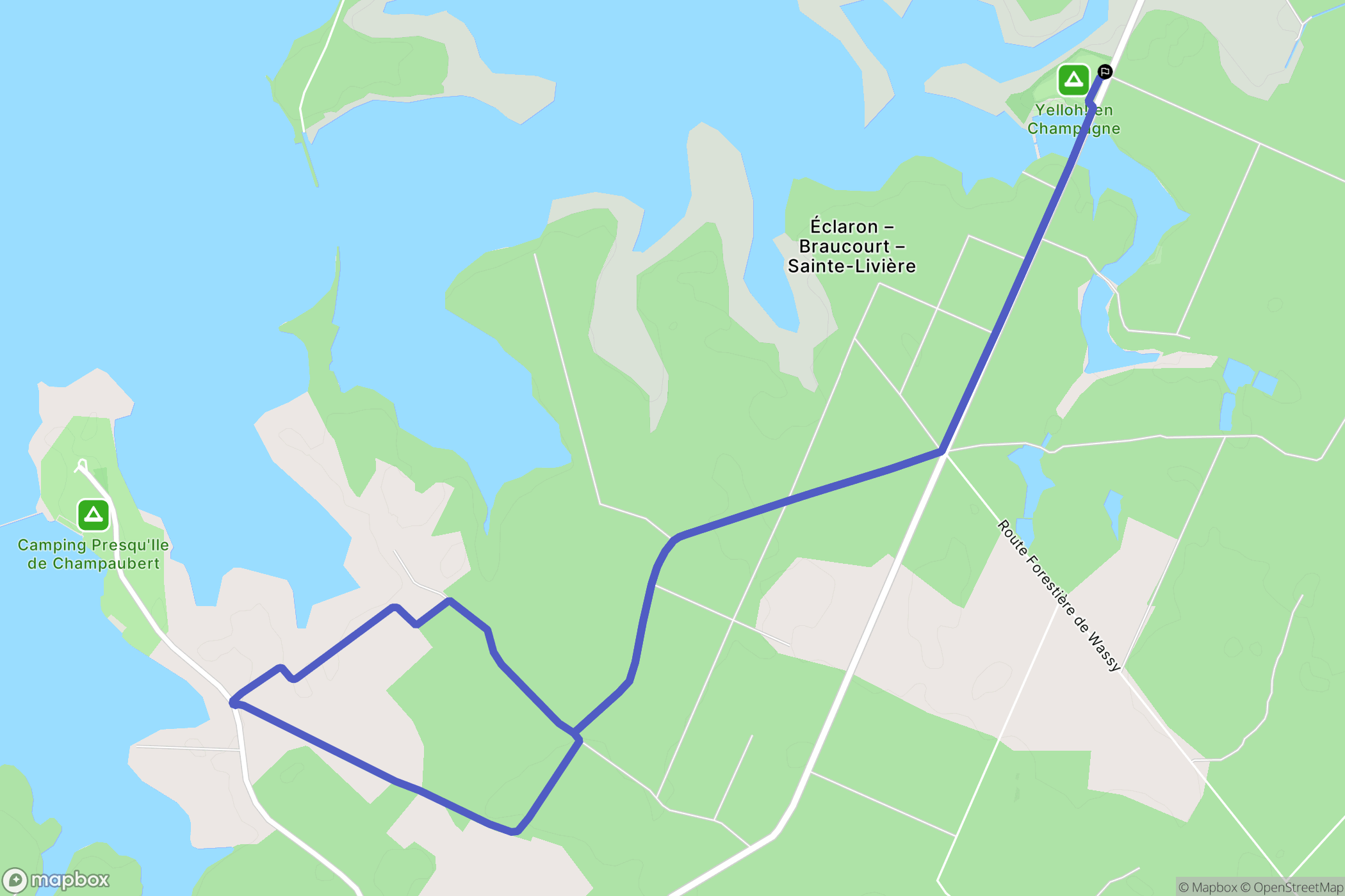 Éclaron-Braucourt-Sainte-Livière : carte du parcours de randonnée - France