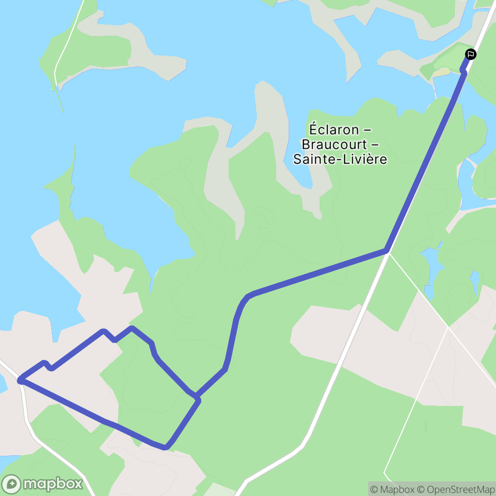 Éclaron-Braucourt-Sainte-Livière : carte du parcours de randonnée - France