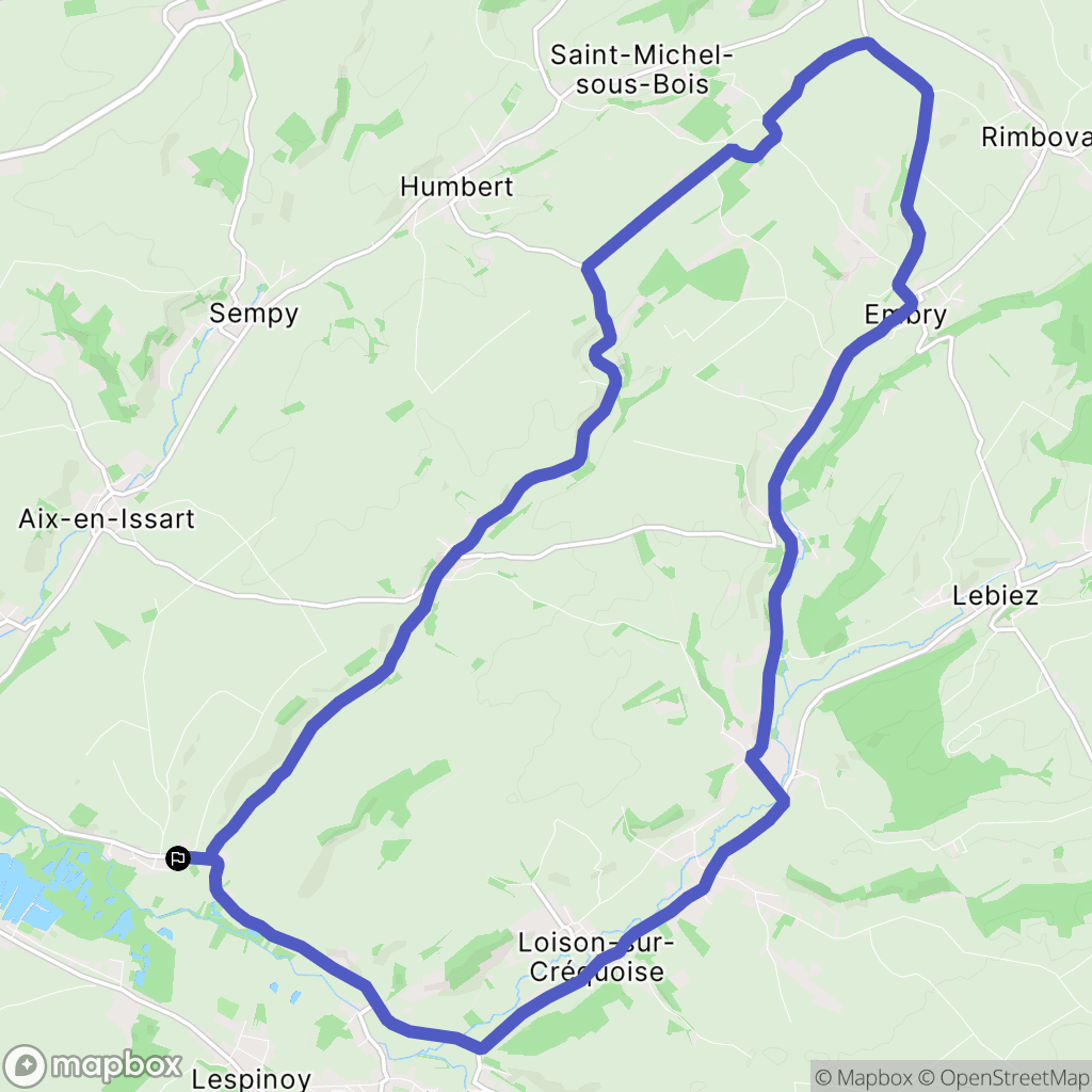 Marenla : carte du parcours de randonnée - France