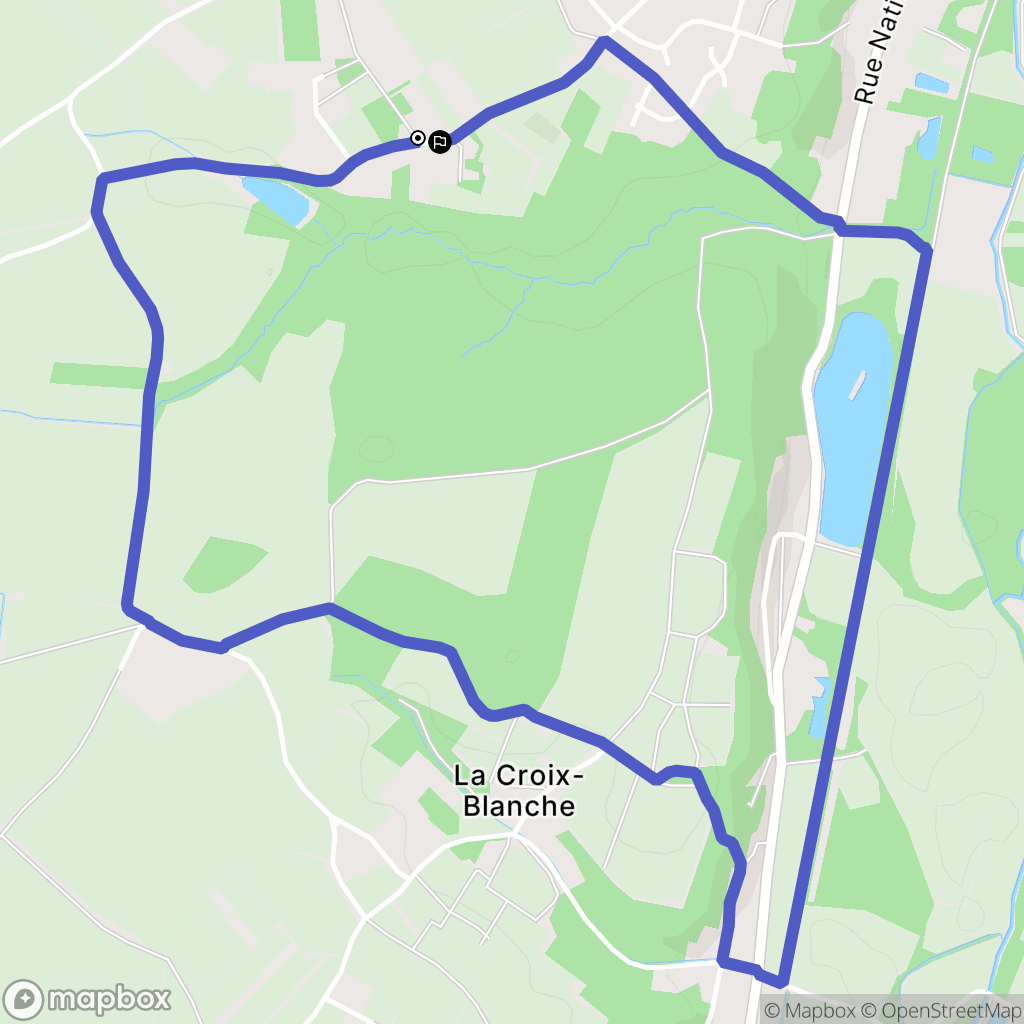 Reugny : carte du parcours de randonnée - France