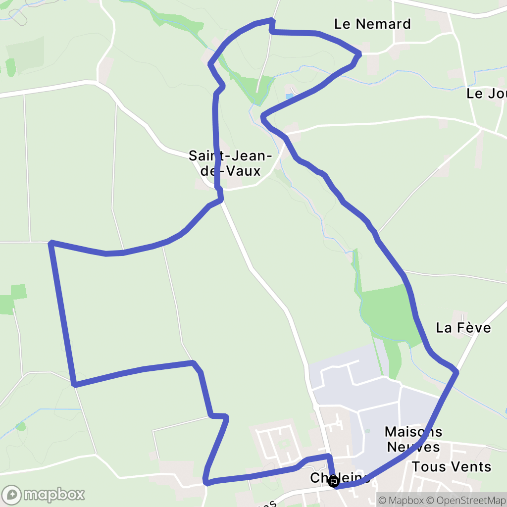 Chaleins : carte du parcours de randonnée - France