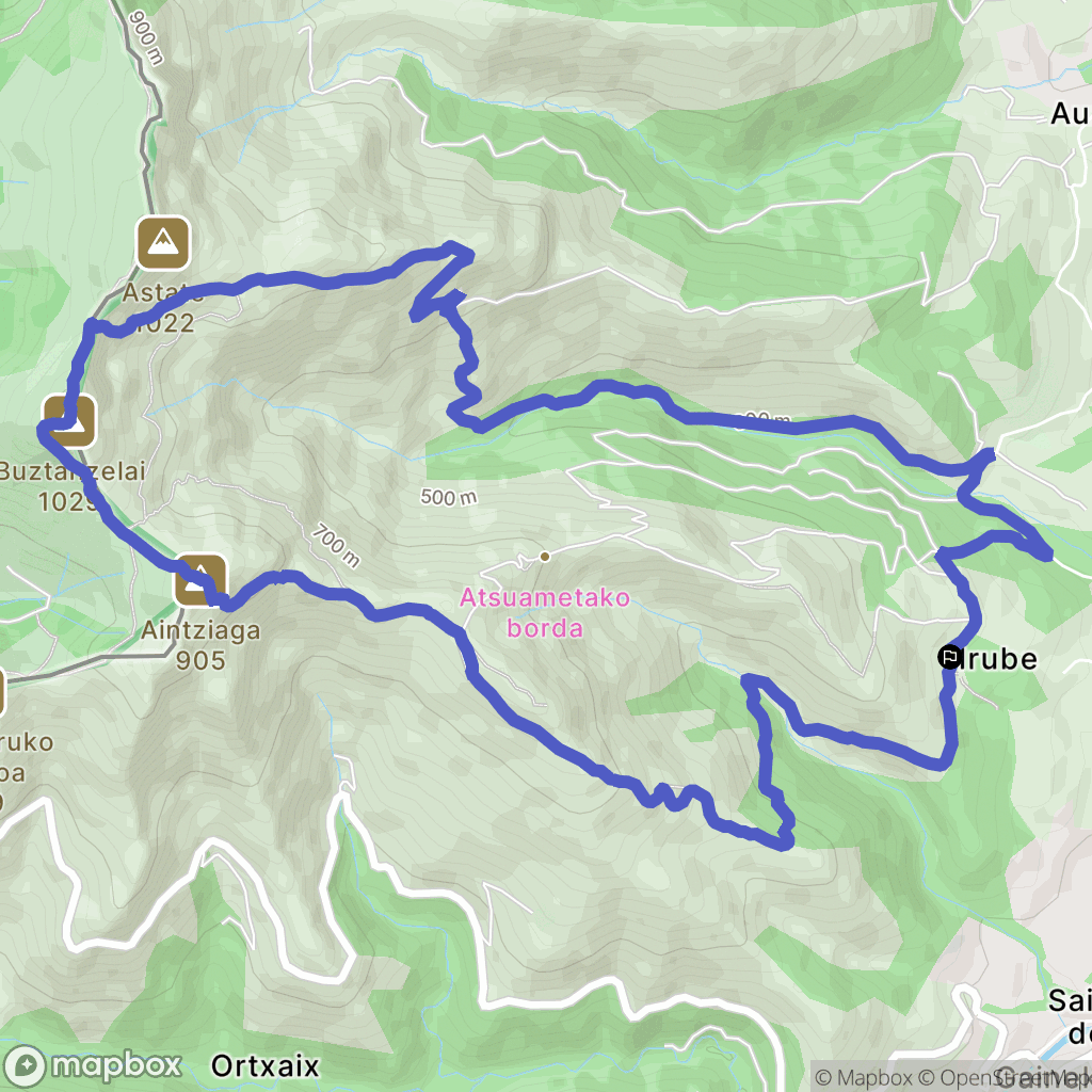 Saint-Étienne-de-Baïgorry : carte du parcours de randonnée - France