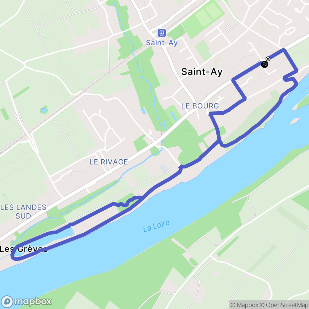 Saint-Ay : carte du parcours de randonnée - France