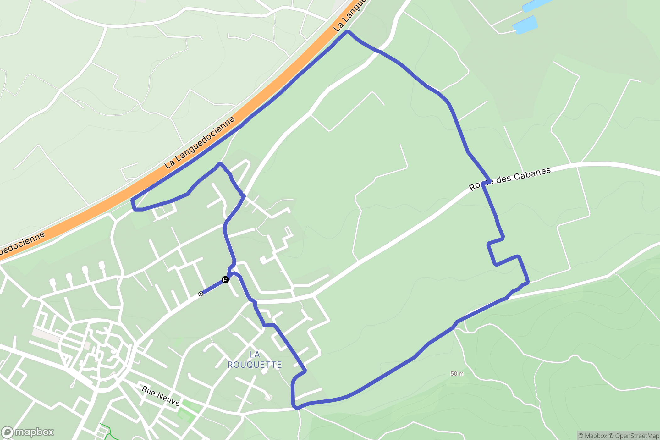 Fleury : carte du parcours de randonnée - France