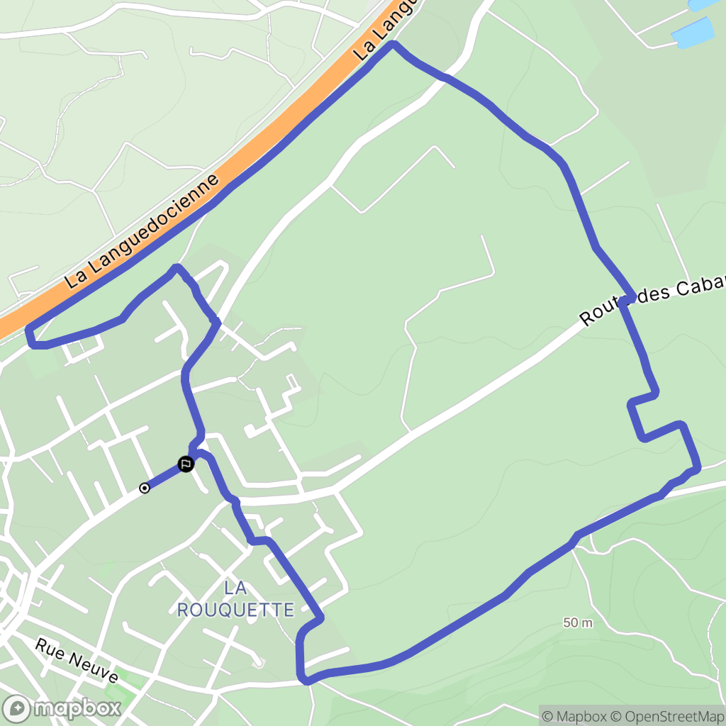 Fleury : carte du parcours de randonnée - France