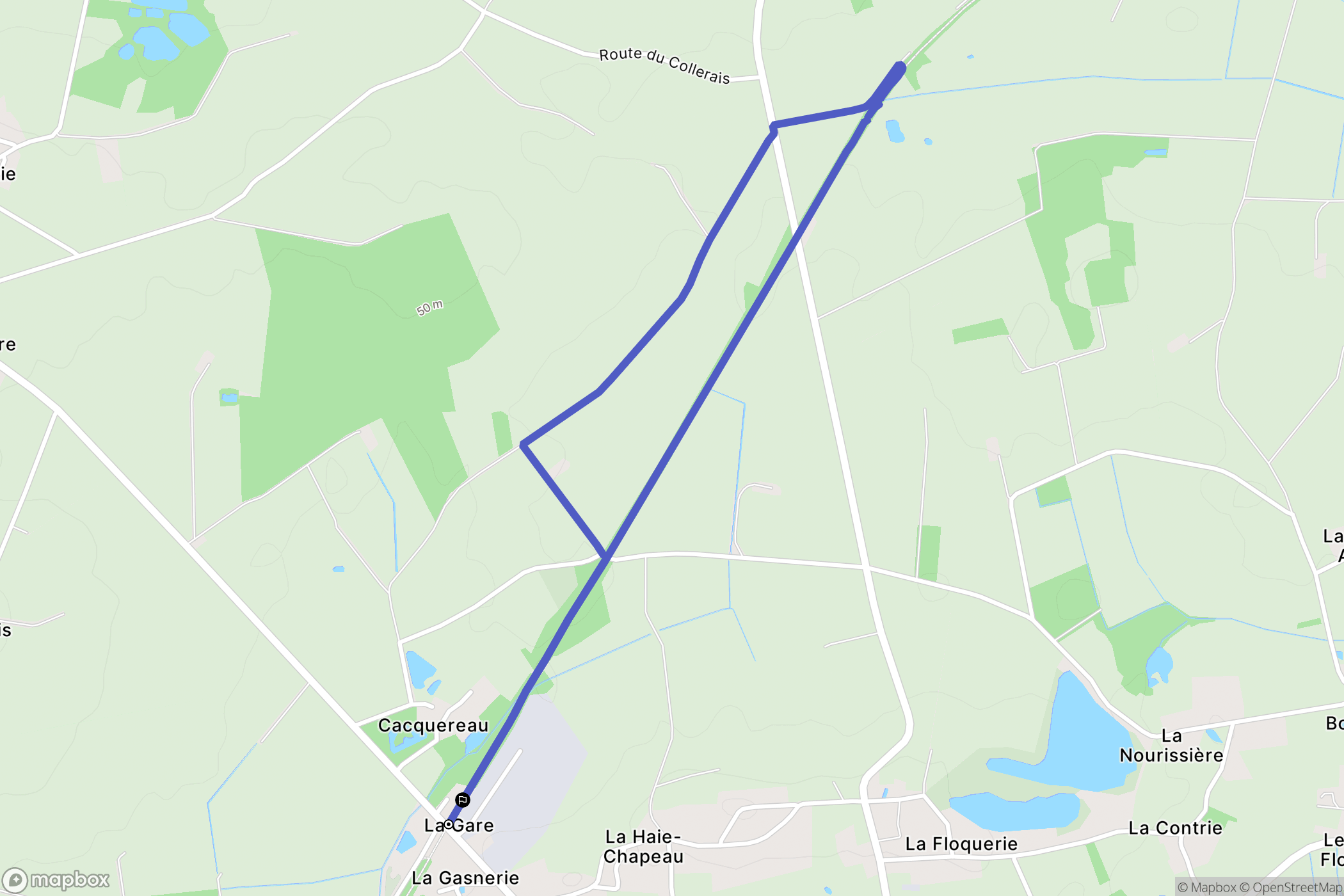 Pannecé : carte du parcours de randonnée - France
