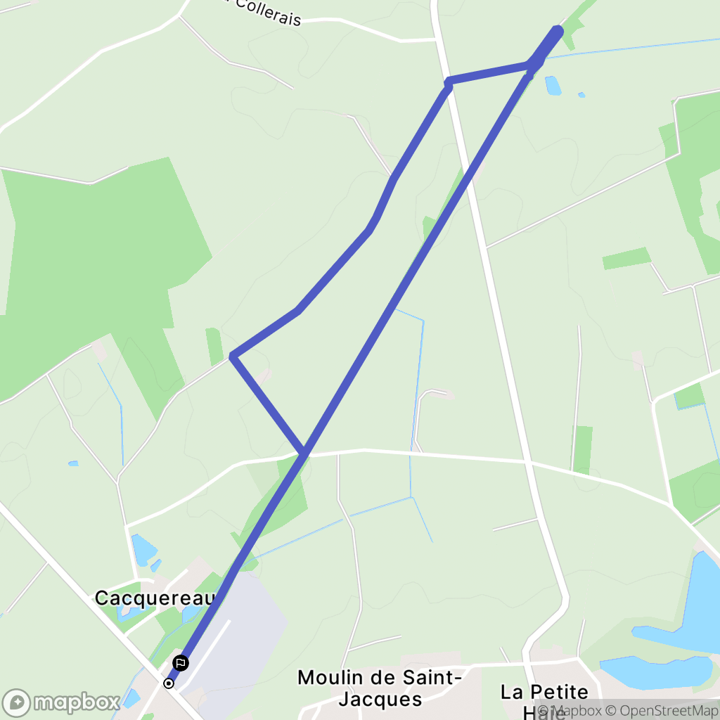 Pannecé : carte du parcours de randonnée - France