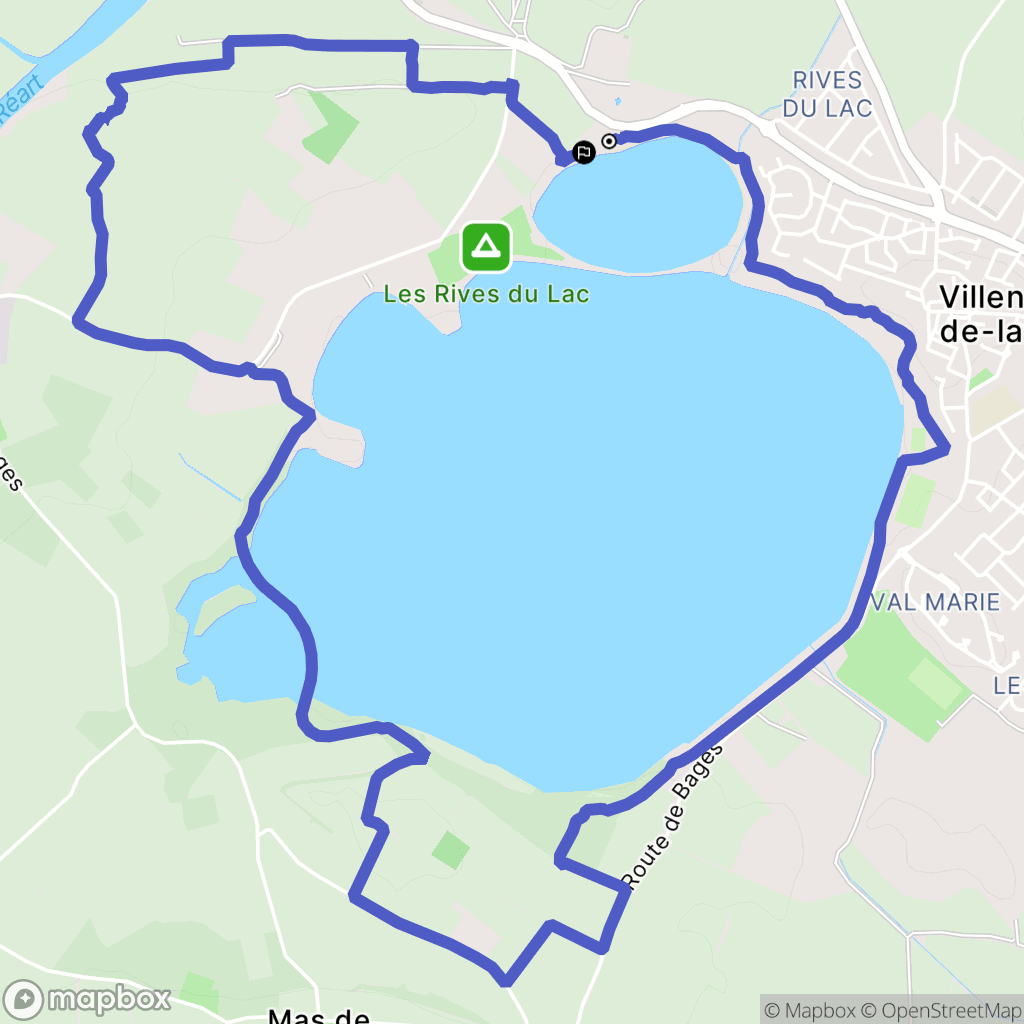 Villeneuve-de-la-Raho : carte du parcours de randonnée - France