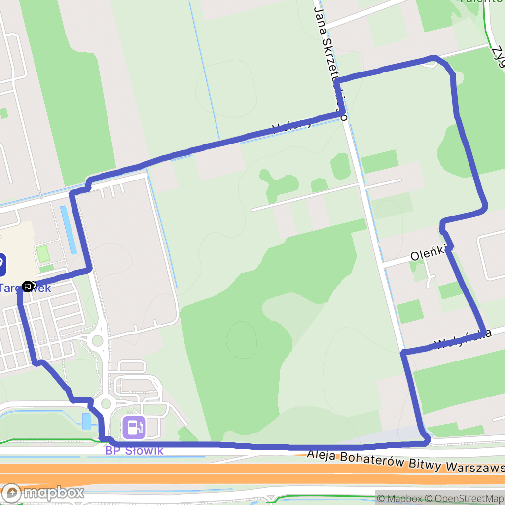 Warszawa: mapa trasy - Poland